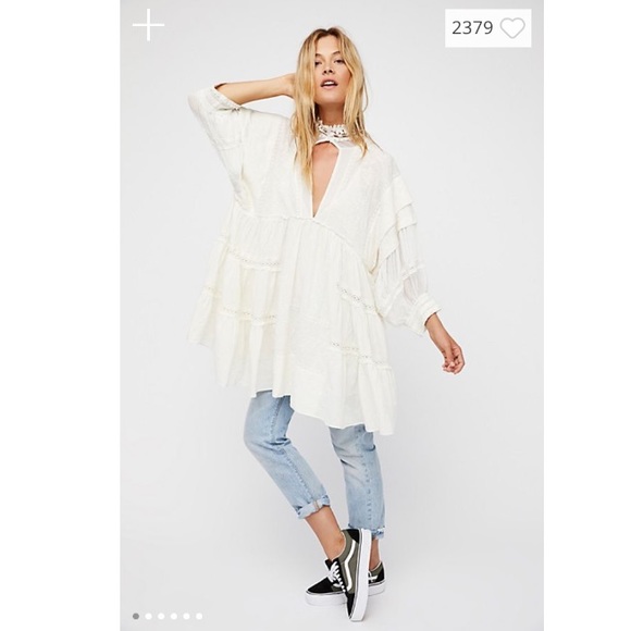 Free People Heartbreaker Mini Dress Ivory - Picture 5 of 8